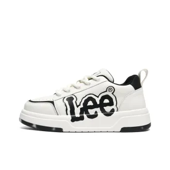 Lee Trendy Versatile, Fashion Minimalist Style White Sneakers Low Top Skateboard Shoes Men's