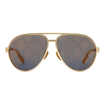 GUCCI Acetate Metal Aviator Sunglasses Men's Gold