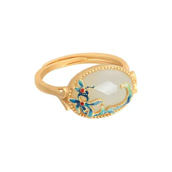 Xiaoyinjiang Rings Pale Greenish White Jade Women's