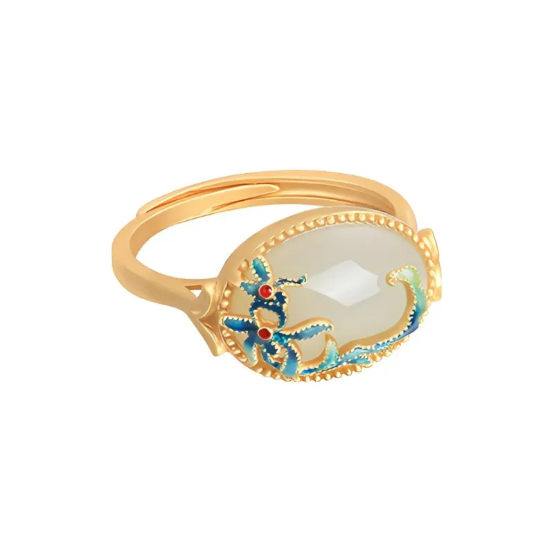 Xiaoyinjiang Rings Pale Greenish White Jade Women's-0