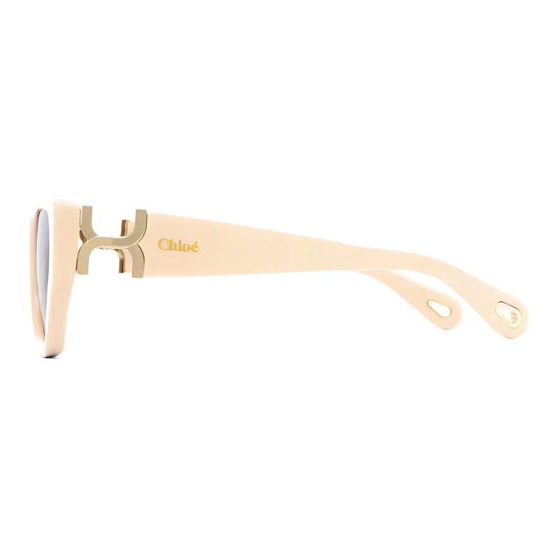Chloe Acetate Bio Based Nylon Cat Eye Sunglasses Women's Rose Ivory-2