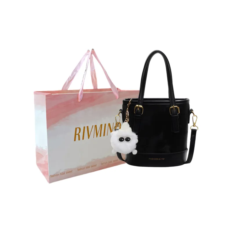RIVMIND PU Shoulder Bag Women's White/Silver/Pink/Brown/Black-24