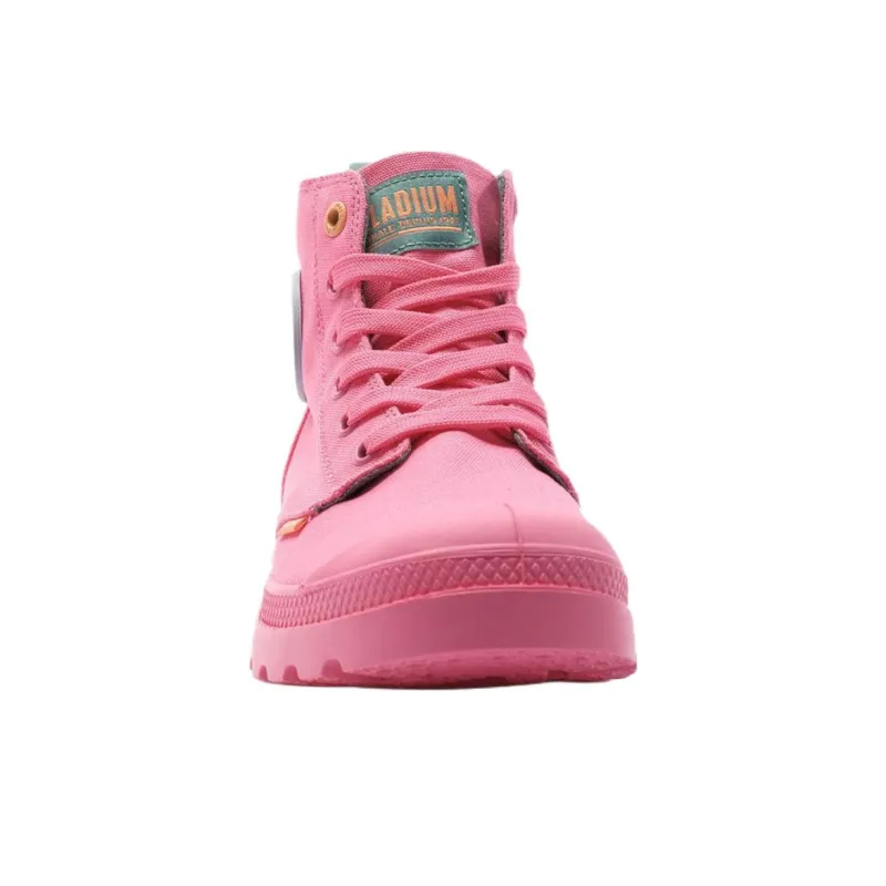 Palladium Pampa Anti Slip Wear Resistant Mid Top Casual Shoes Women's Pink-3
