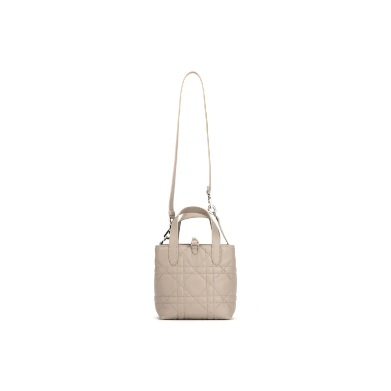 DIOR Toujours Cow Leather Tote Bag, Shopping Bag, Shoulder Bag, Crossbody Bag, Handbag Trumpets Women's Warm Taupe-2