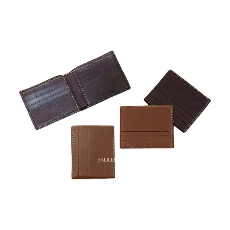 FOSSIL Leather Wallet Unisex Dark Brown-2