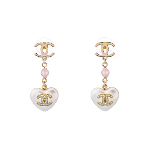 CHANEL Golden CC Earrings Women's Gold