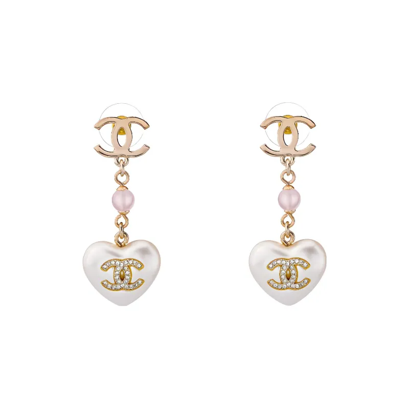 CHANEL Golden CC Earrings Women's Gold-0