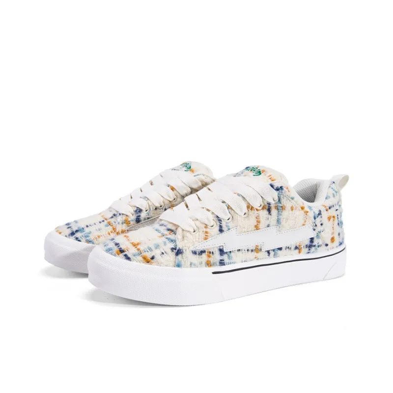 VFTS Lightning Skateboard Shoes Anti Slip Wear Resistant Low Top Classic Preppy Style Students Unisex-37