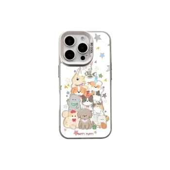 Wei Xin Acrylic Material Cat And Dog Stacking Fun Phone Cases Compatible With IPhone 16/15 Pro Max/Apple 13/14 Pro/Max
