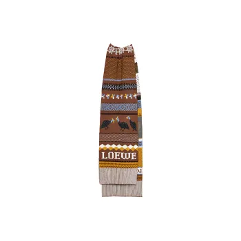LOEWE Knit Scarves Unisex Brown