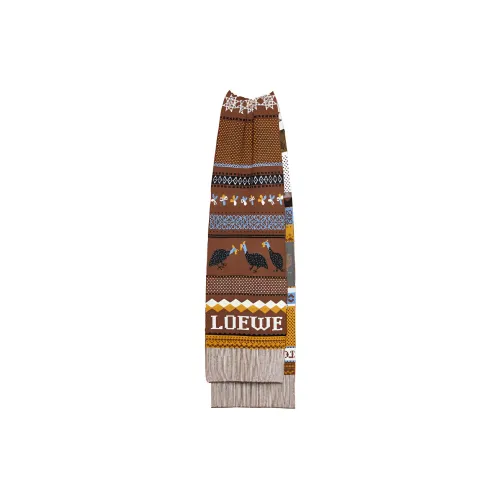 LOEWE Knit Scarves Unisex Brown