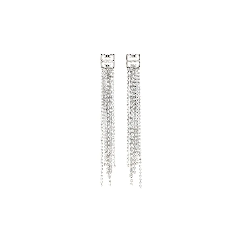 Givenchy Brass Crystal Earrings Women's Silver-0