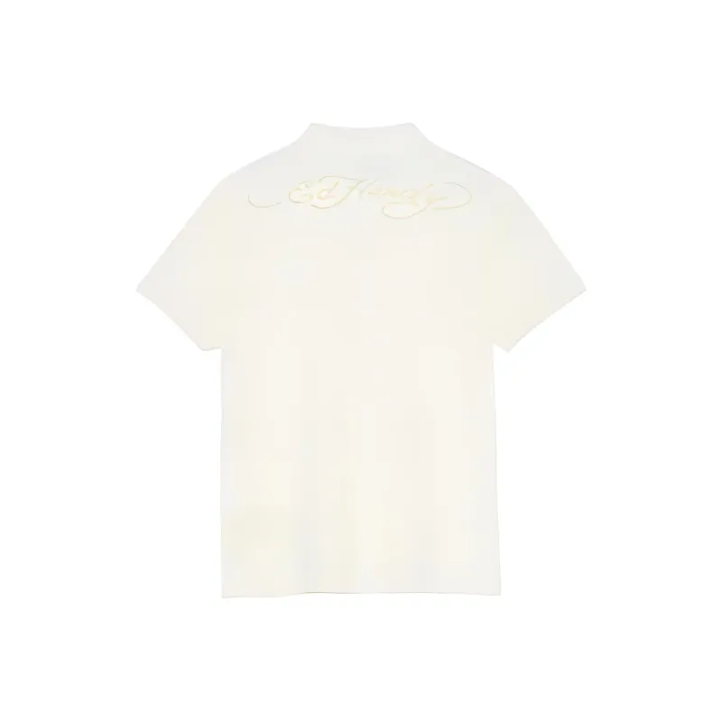 Ed Hardy Classic Classic Series Polo Shirts Men Ivory White-1