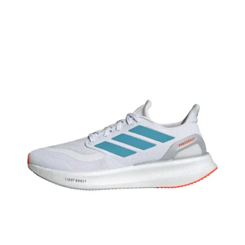 Adidas PUREBOOST 5 Anti Slip Wear Resistant Low Top Running Shoes Men's White Blue
