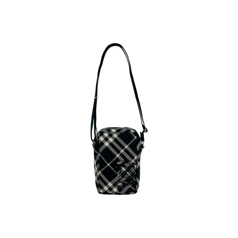Burberry Polyester Cell Phone Pouch Men's Black & Calico-0