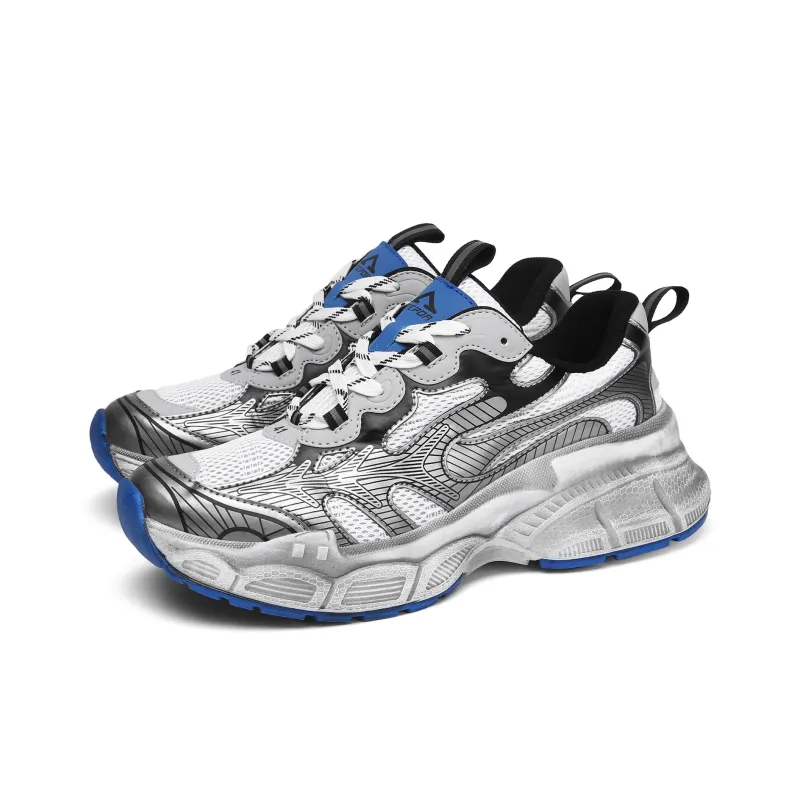 TEPOR Cushioned Slip Resistant Abrasion Resistant Low Top Chunky Sneakers Unisex-12