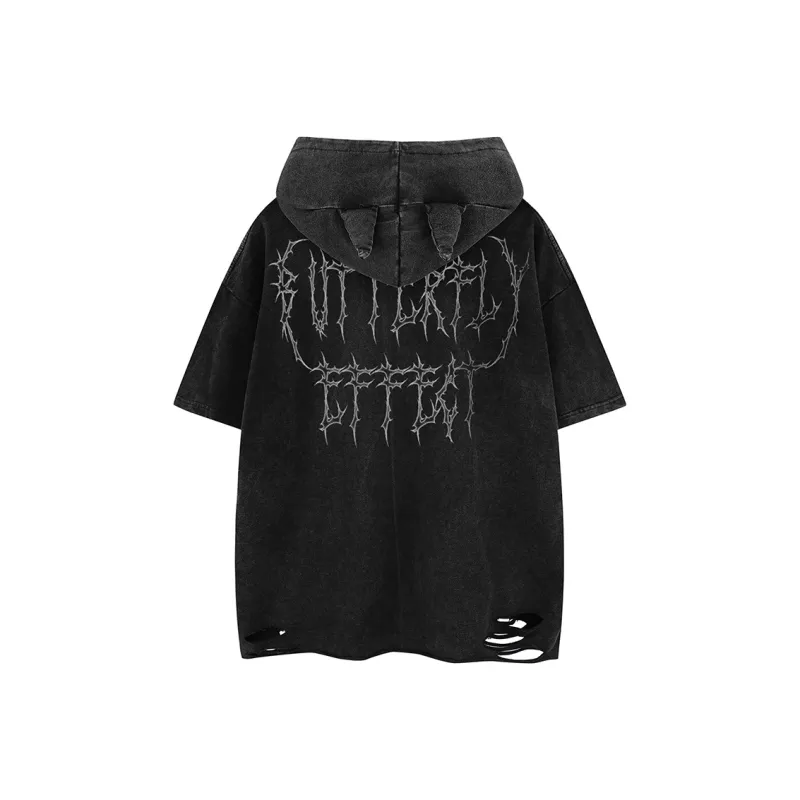 BEAR UNION Drop Shoulder Sleeve T Shirt Unisex Black-1