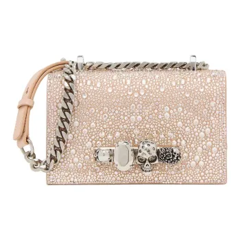 Alexander McQueen Cow Leather Crossbody Bag Mini Women's Pink