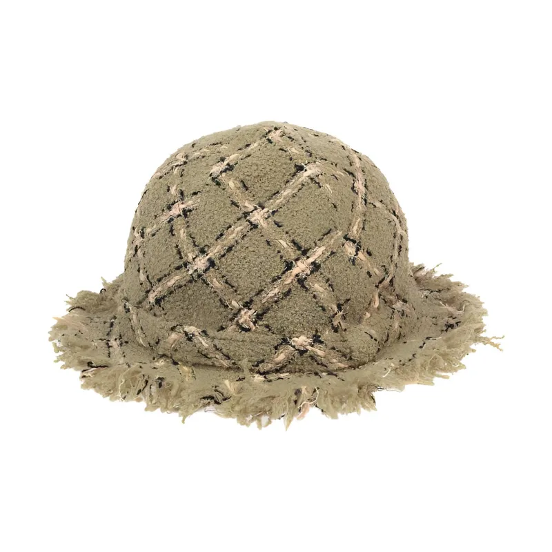 CHANEL 1990 2000s Tweed Hat-1