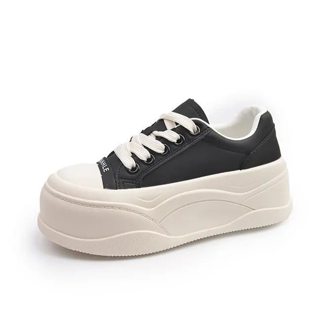 BANWEIDIYA Abrasion Resistant Height Increasing Low Top Skateboard Shoes Women's-0