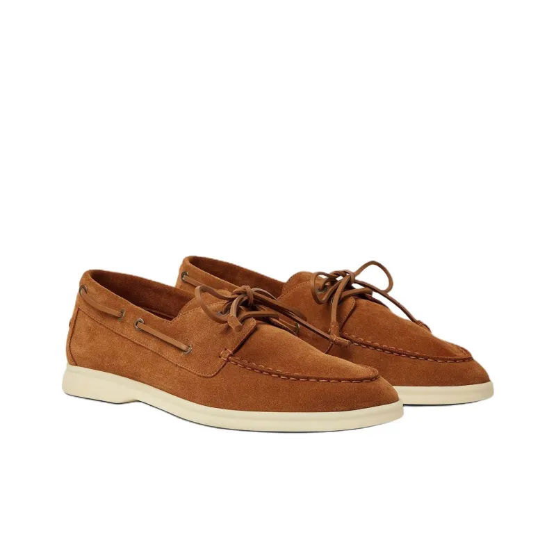 Loro Piana Sea Sail Walk Casual Shoes Men's Umber-2