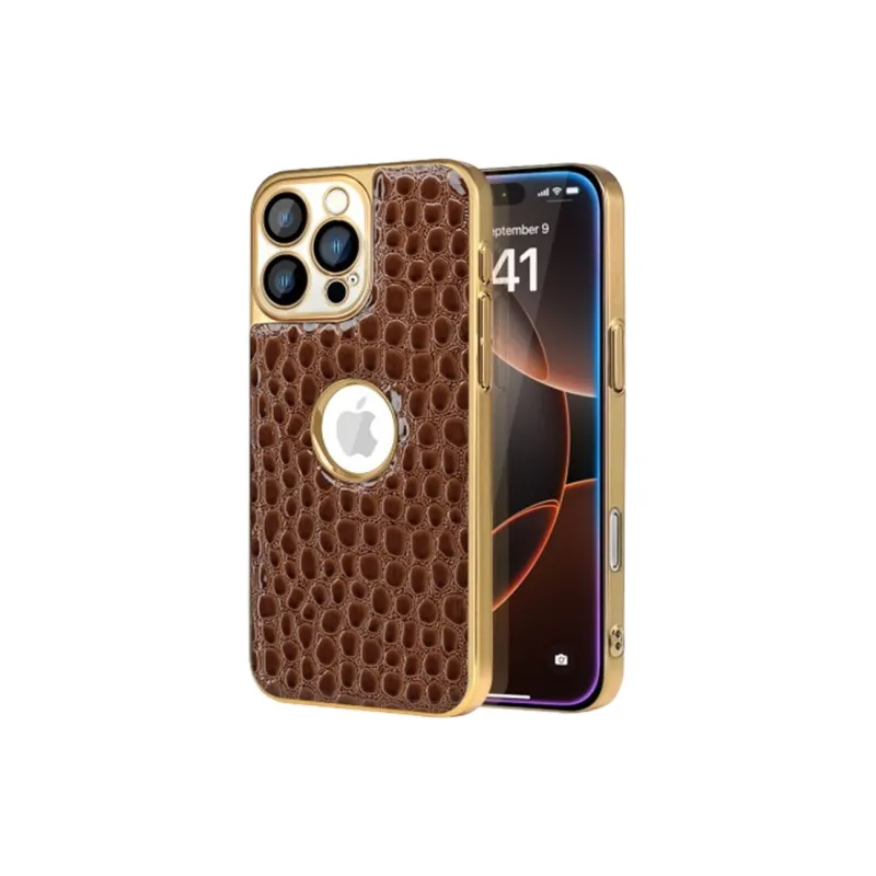 Kona Chun Genuine Leather Material Classic Impact Resistant Dust Resistant Snake Skin Phone Cases-10