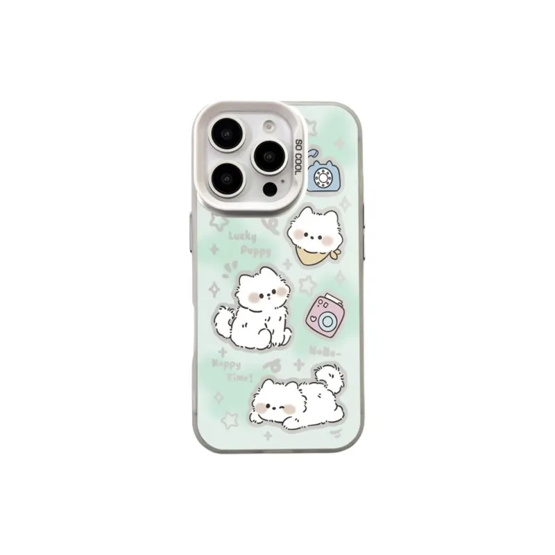 Wei Xin Acrylic Material Green Blended 3 Pack Cats Phone Cases Compatible With IPhone 16/15 Pro Max/Apple 13/14 Pro/Max-0