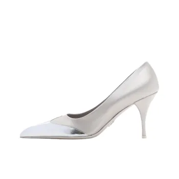 PRADA Slim Heel High Heels Women's Silver