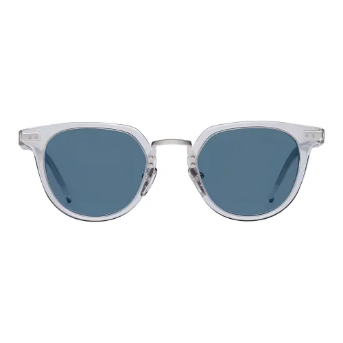 PRADA Acetate Crystal Round Sunglasses Men's Transparent