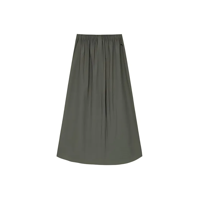 Anta Variety Training Collection Casual Long Skirts Women's Sparrow Tea Brown-1