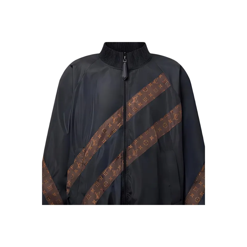 LOUIS VUITTON Monogram Stripe Zip Up Jacket-3