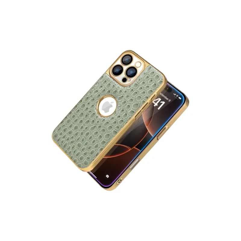 Kona Chun Genuine Leather Material Classic Impact Resistant Dust Resistant Snake Skin Phone Cases-4