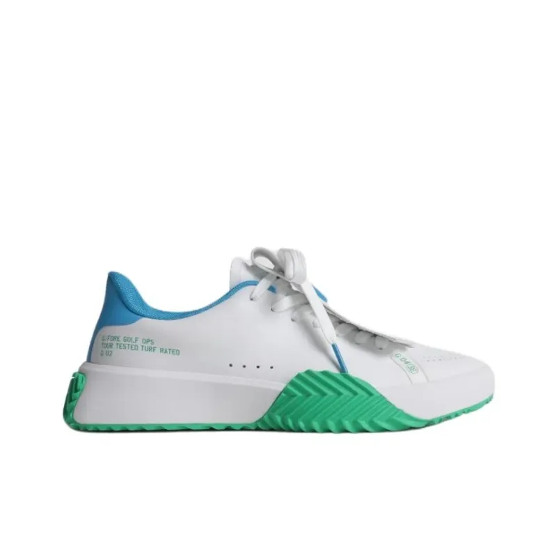 GFORE Abrasion Resistant Low Top Golf Shoes Women's White Green-1