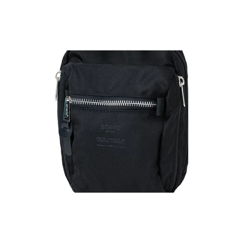 Anello Polyester Wallet, Crossbody Bag, Shoulder Bag Unisex Black-4