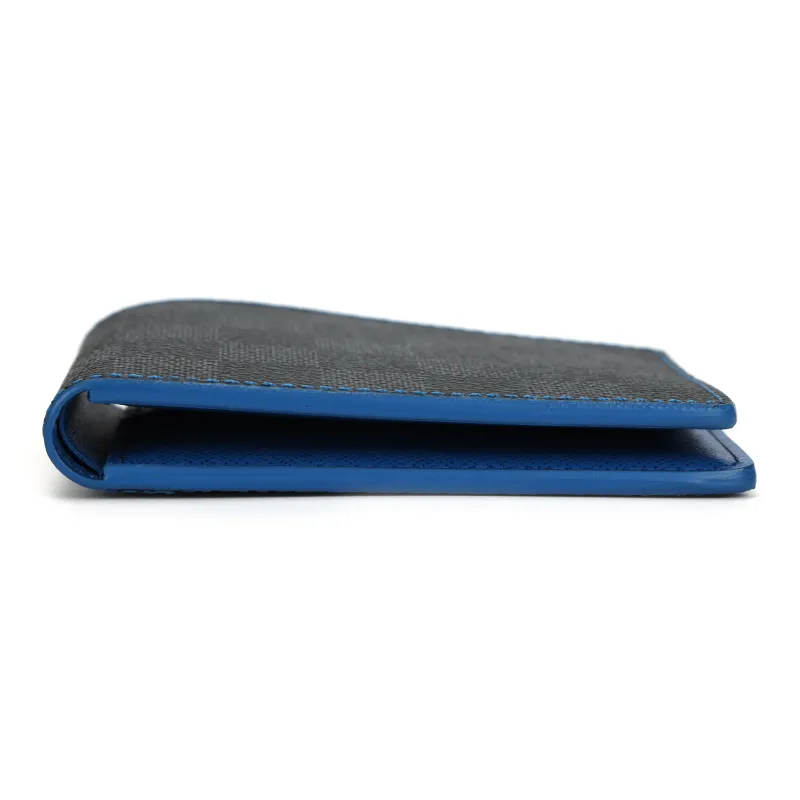 LOUIS VUITTON Slender Wallet Damier Graphite Blue-3