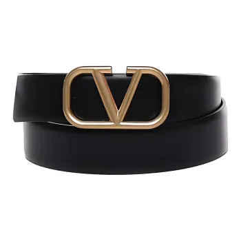 Valentino Leather Belts Men Black