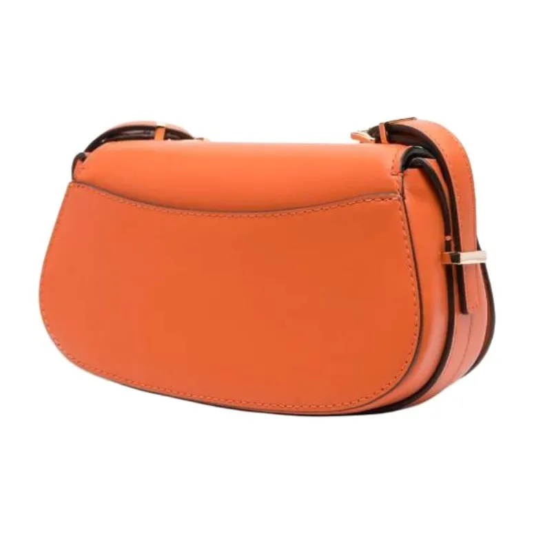 MICHAEL KORS Leather Shoulder Bag Small Size Women's Orange-1