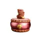 Red Drum Lion[Diameter Approx. 10.5cm Height Approx. 11.8cm]