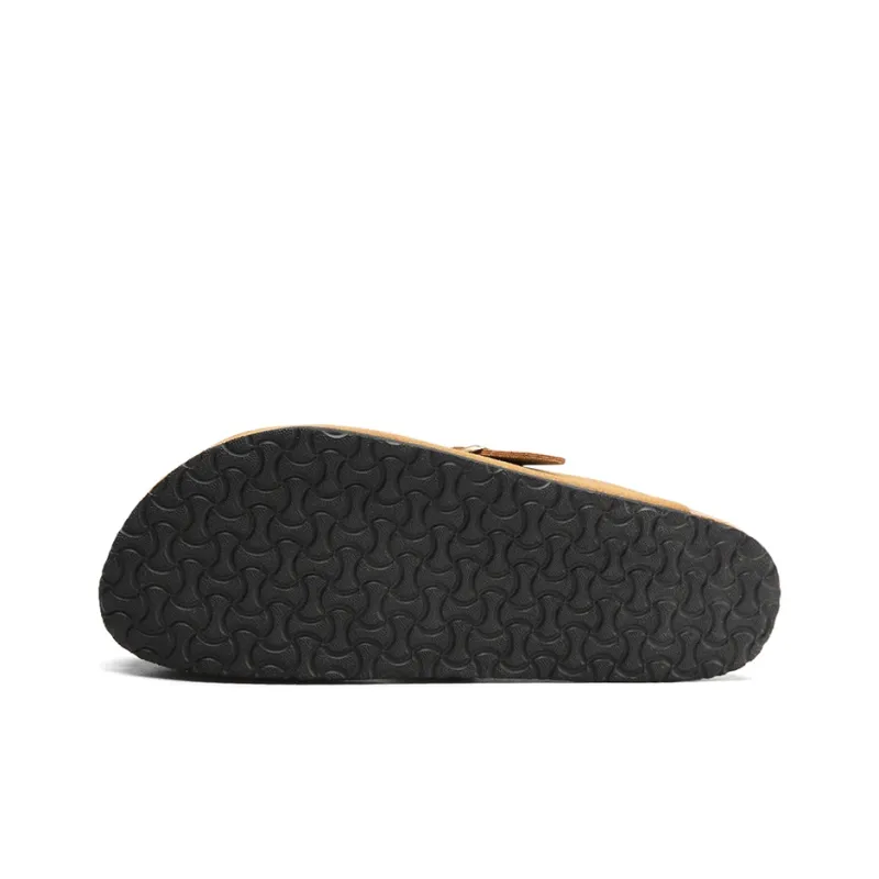 Magelly Cork Sole Slip Resistant Abrasion Resistant Quiet Wrap toe Slippers Unisex-33