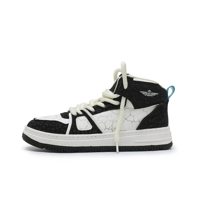 Budding Bear Slip Resistant, Abrasion Resistant, Lightweight, Height Increasing High Top Skateboard Shoes Men's-12
