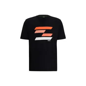 HUGO BOSS Textured print Cotton T shirt
