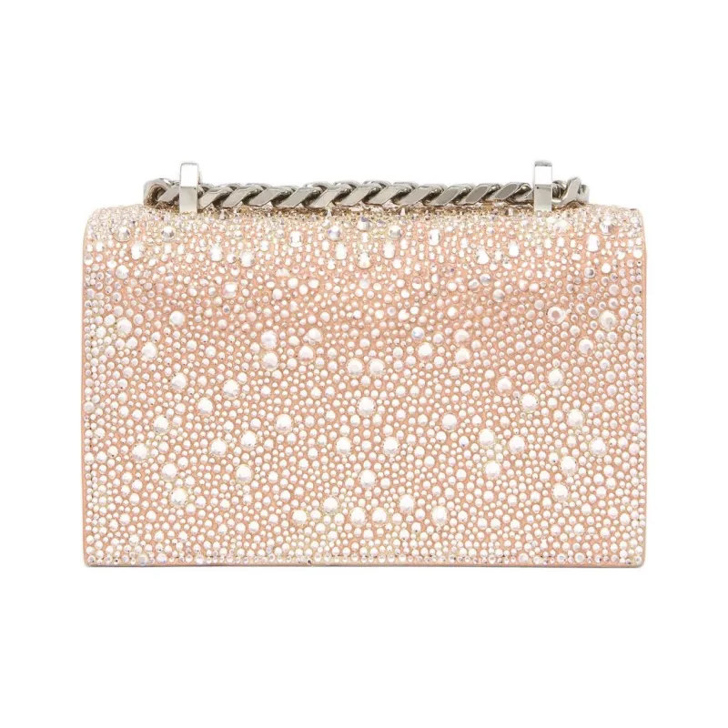 Alexander McQueen Cow Leather Crossbody Bag Mini Women's Pink-3