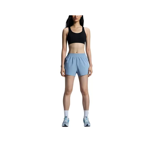 On Sports Shorts Women's Light Gray Blue