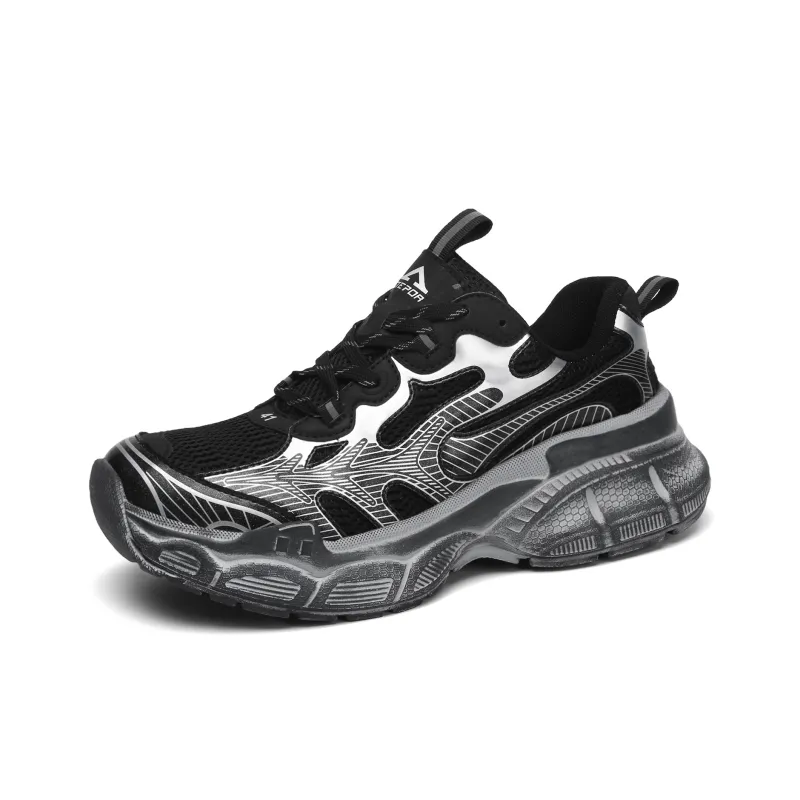 TEPOR Cushioned Slip Resistant Abrasion Resistant Low Top Chunky Sneakers Unisex-7