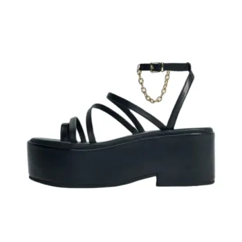 Maje One Strap Sandals 7cm Women's Black