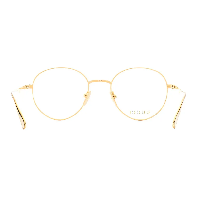 GUCCI Alloy Round Eyeglass Frames Women's Orange Pink-3