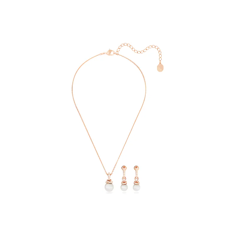 Swarovski Faux Crystal Necklaces Women's Rose Gold-2