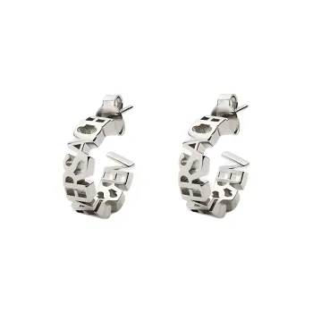 VERSACE Logo Lettering Earrings