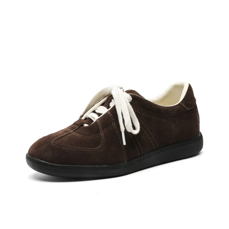 YEDANI Non slip Lightweight Low Top Skateboard Shoes Unisex Brown-1