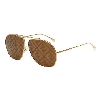 FENDI Aviator Sunglasses Women's Gold